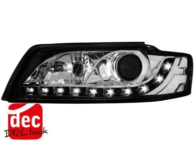 Faros Audi A4 8E Los ojos del Diablo Dayline negro