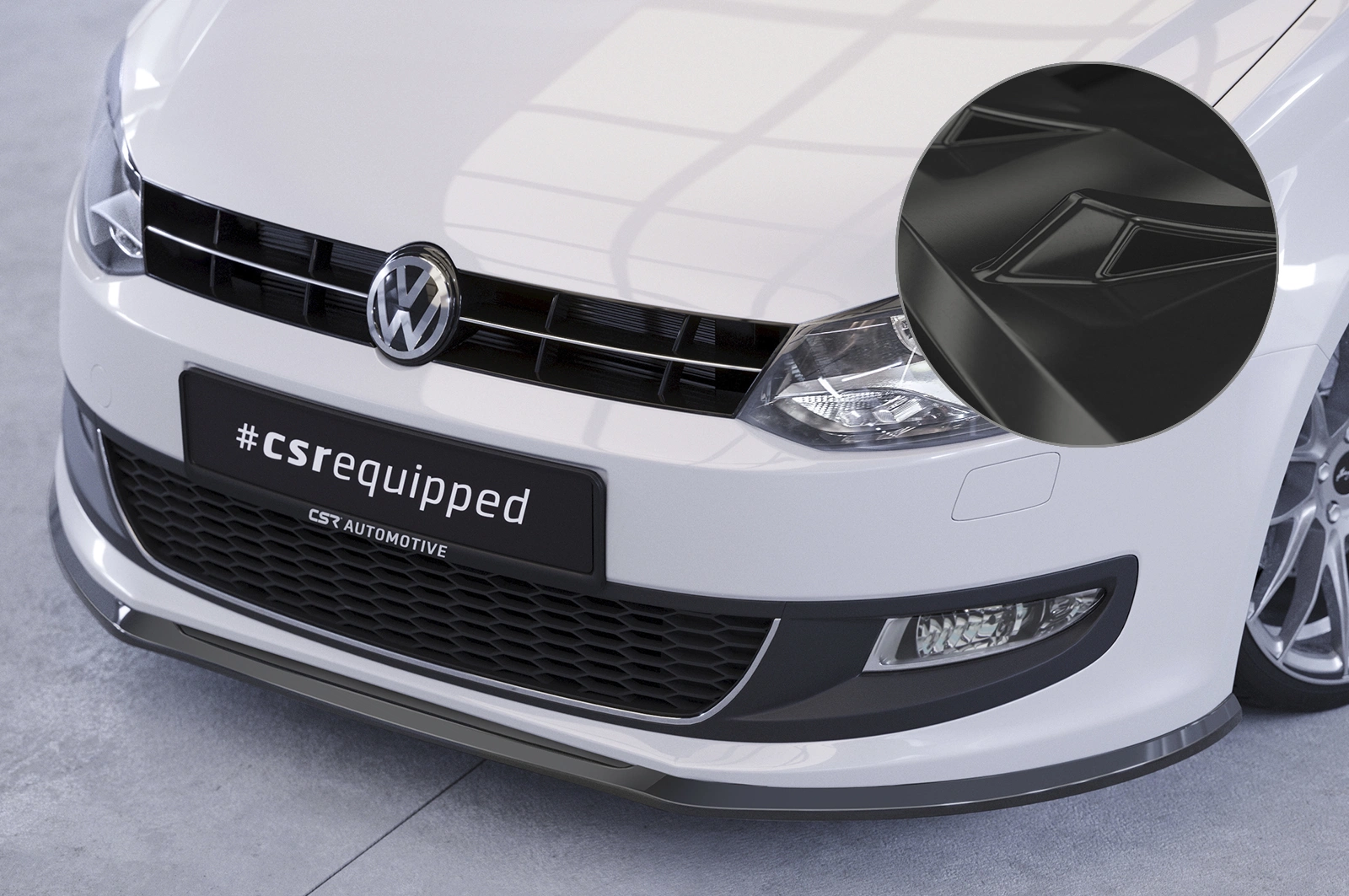 Voorspoiler VW Polo V (6R) Glans Zwart – 2009–2014