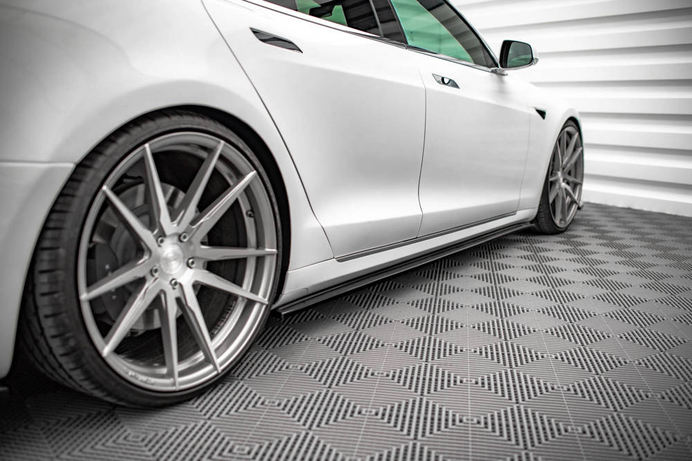 Zijskirts Tesla Model S Facelift Gloss-Black