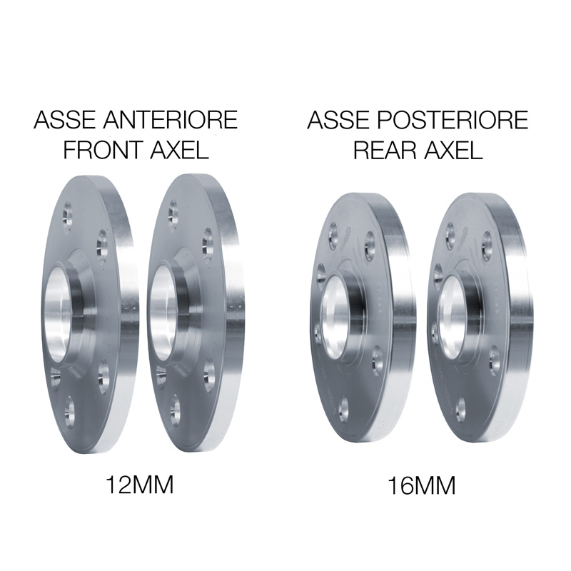 Simoni Racing Aluminium Spoorverbreder Set - 2x12mm(VA) - 2x12mm(AA) (Naaf 72,6mm) inclusief wielbouten -  BMW diversen