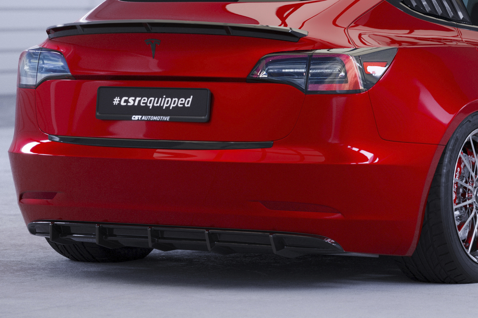 Diffuser Tesla Model 3 CSR Glans Zwart