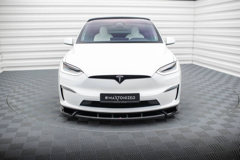Voorspoiler Tesla Model X FL Gloss-Black V2