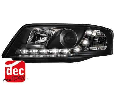 Headlights Audi A6 4B 97-01 Devil Eyes Dlite LED Black