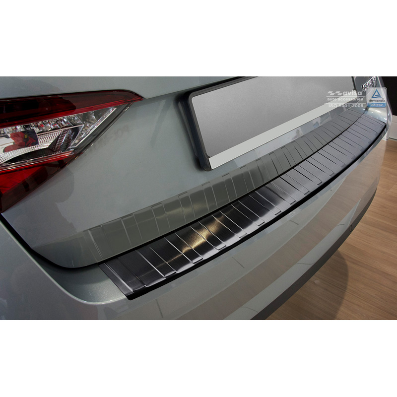 Zwart RVS Achterbumperprotector Skoda Superb 3V Liftback 2015- '