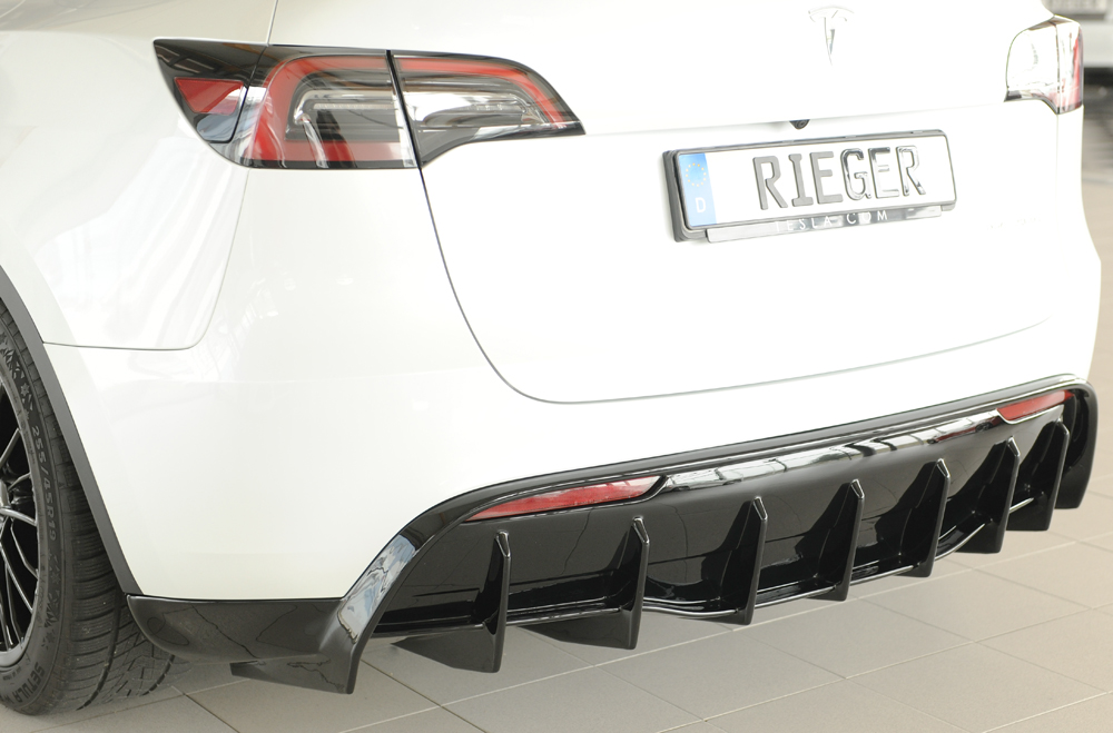 Diffuser Tesla Model Y Rieger Glans Zwart