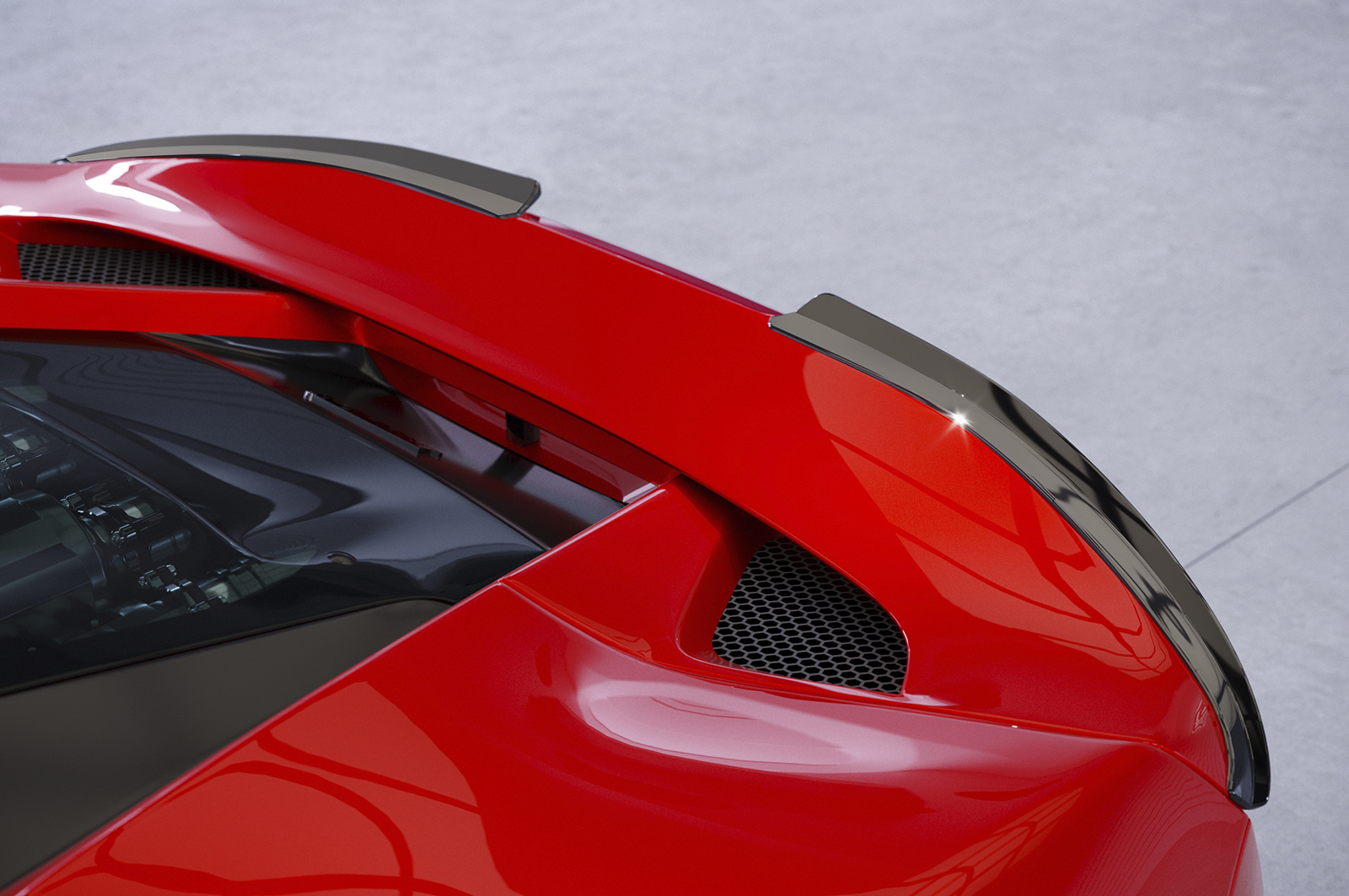 Spoiler Ferrari F8 Tributo / Spider CSR Glans Zwart