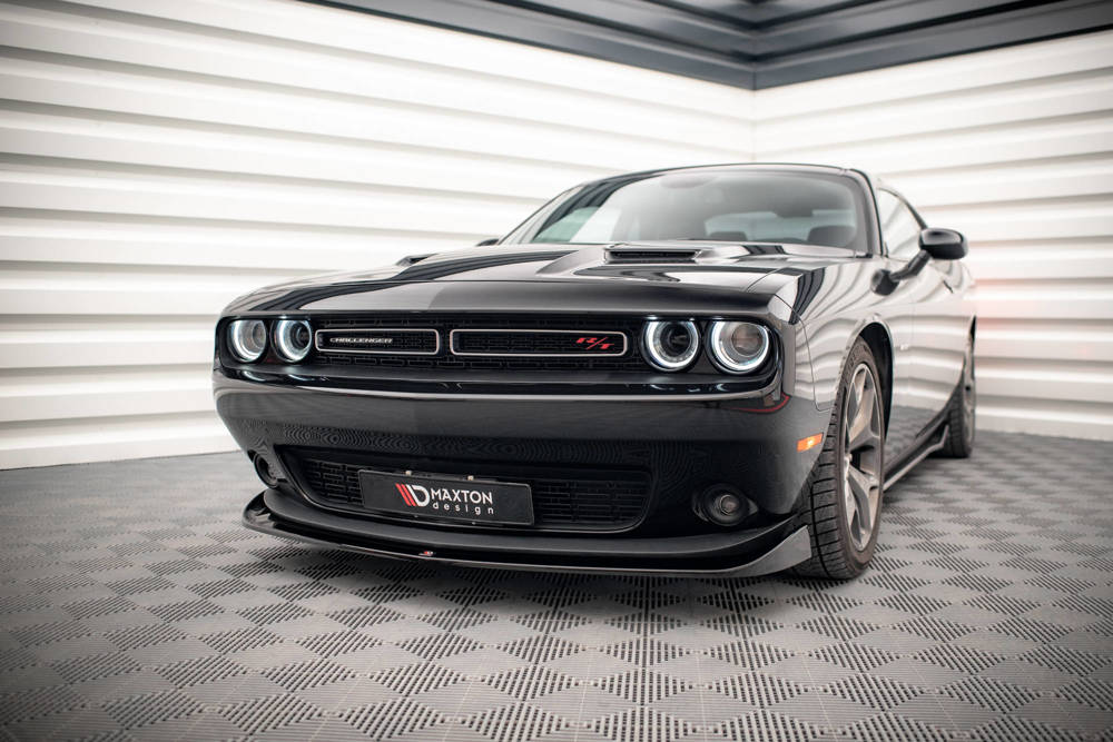 Voorspoiler Dodge Challenger RT MK3 FL Maxton Glanzend Zwart