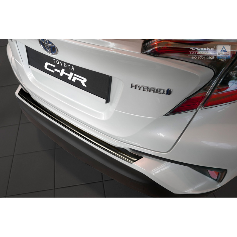 Zwart RVS Achterbumperprotector  Toyota C-HR 2016-2019 & Facelift 2019-2023
