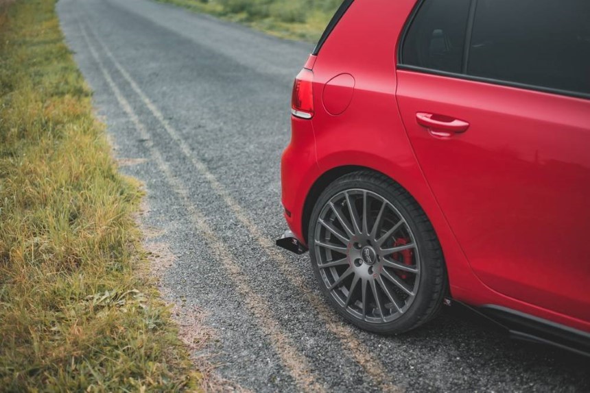 Opzetstuk achterzijde skirts VW Golf 6 GTI Maxton Design duurzaam