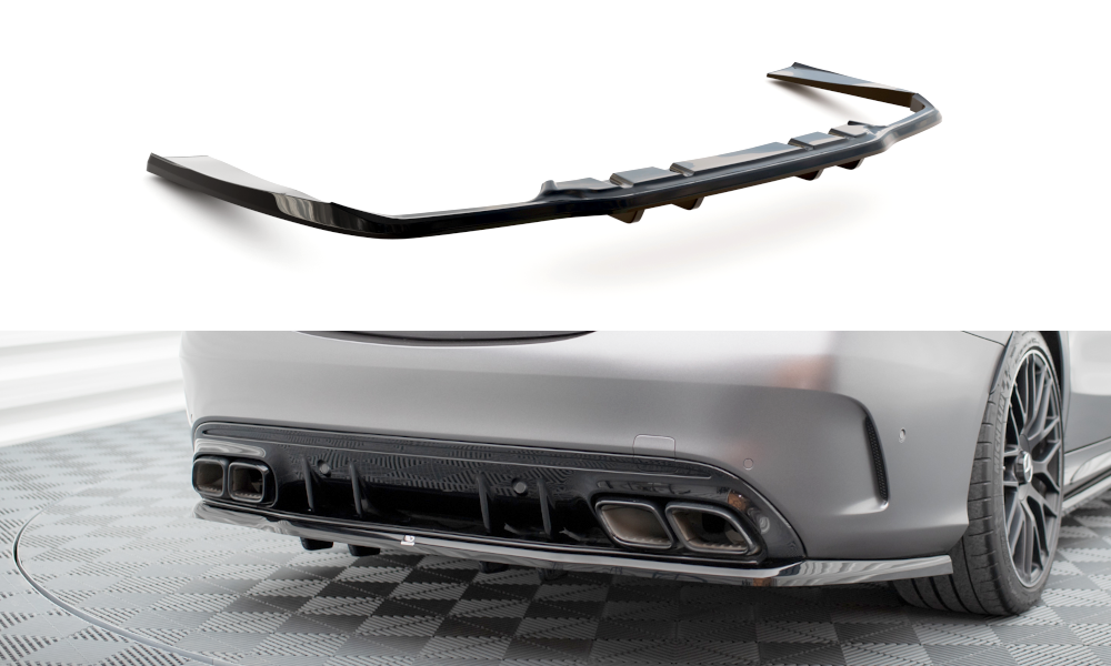 Diffuser Mercedes AMG C63 Sedan / Estate FL Maxton Glans Zwart