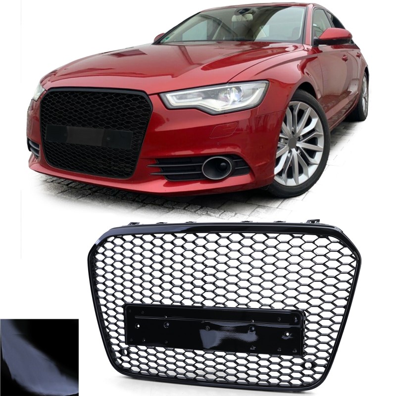 Grill Audi A6 C7 10-14 RS Look Zwart