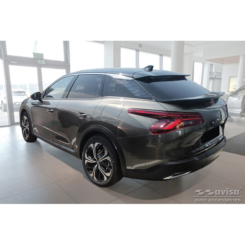 Zwart RVS Achterbumperprotector  Citroën C5 X 2021- 'Ribs'