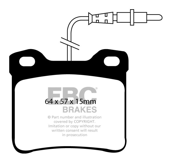 EBC Brakes MERCEDES V-Class V230 TD 96-98 Remblokken achterzijde