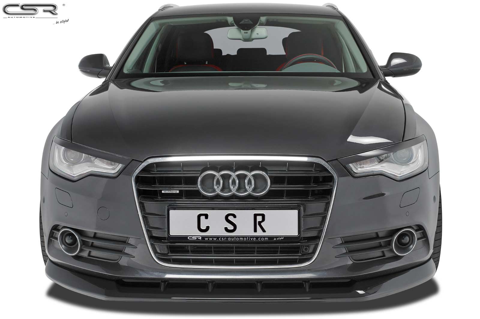 Koplampspoiler Audi A6 4G C7 Xenon CSR Glans Zwart
