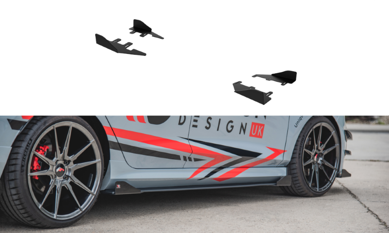 Zijkleppen Ford Fiesta Mk8 ST / ST-Line Glanzend Zwart