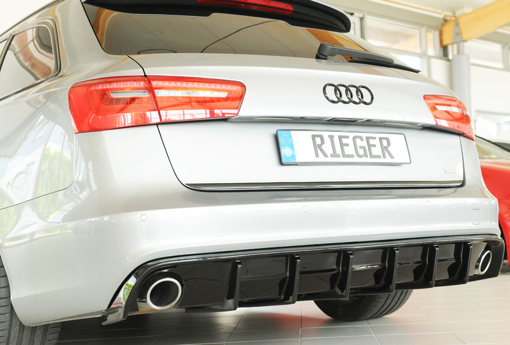 Achterdiffuser Audi A6 (4G/C7) – 11.10-08 ( zonder trekhaak) glans zwart