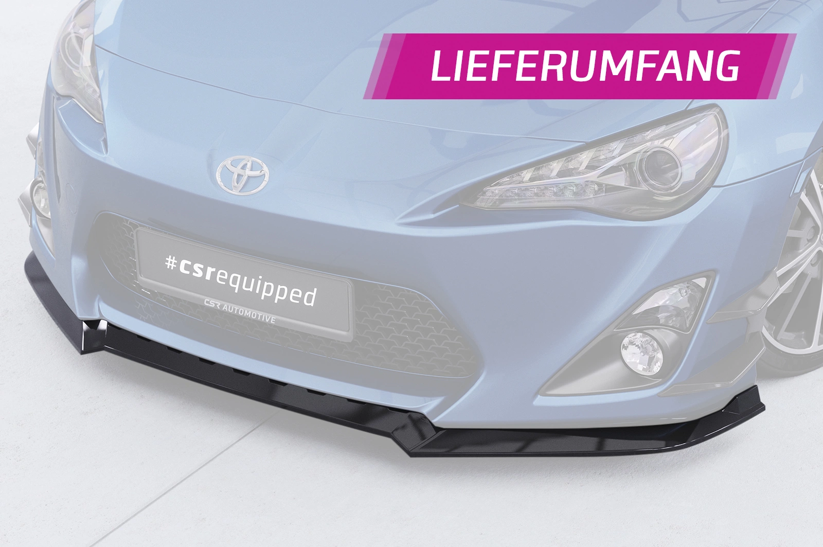Voorspoiler Toyota GT86 (ZN6) Glans Zwart van CSR Automotive (2012-2016)