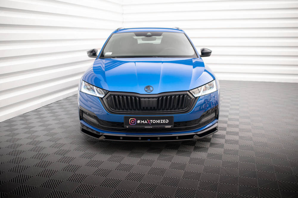 Voorspoiler V.1 Skoda Octavia Sportline Maxton Glans Zwart