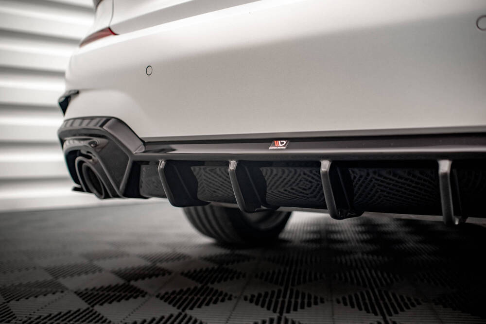 Diffuser BMW 3 Serie M Pakket G20 G21 met Trekhaak Maxton Glans Zwart