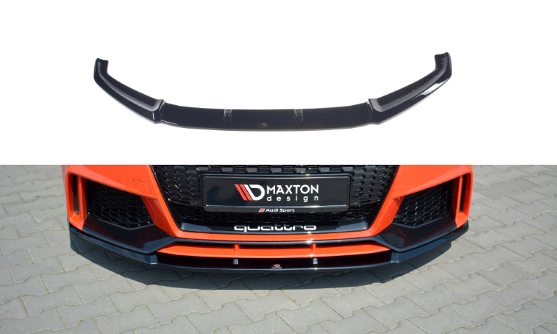 Voorspoiler V.2 Audi TT RS 8S Glanzend Zwart