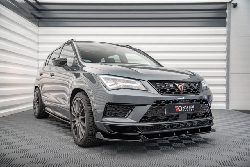 Voorspoiler Cupra Ateca Maxton Design glans zwart V.1
