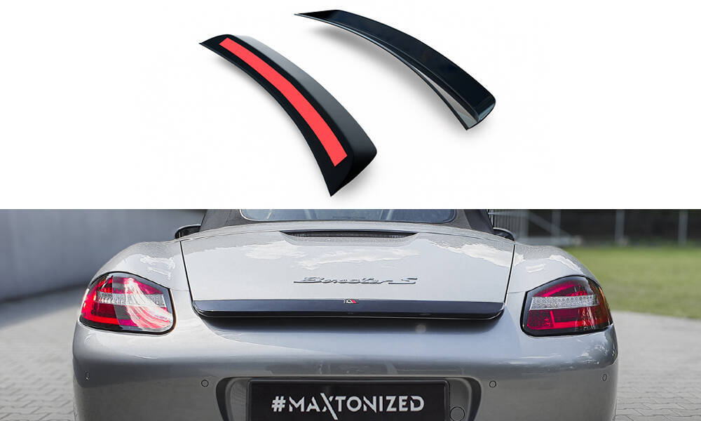 Spoiler Porsche Boxster 987 Maxton Glans Zwart