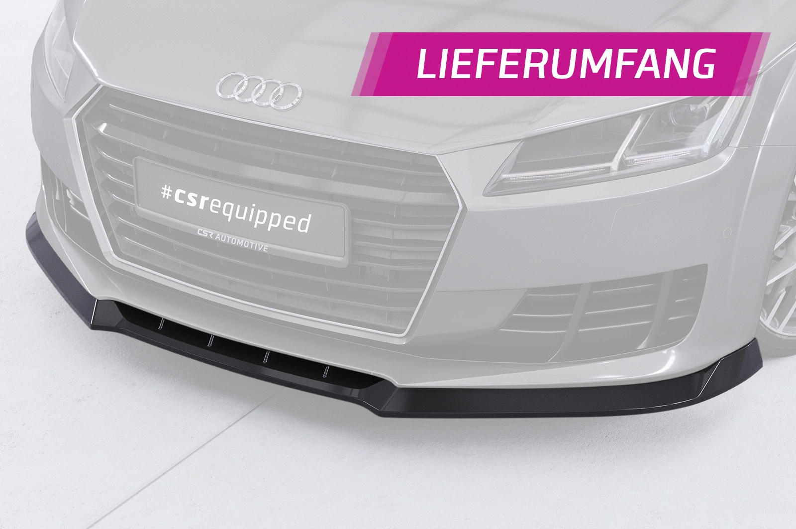 Voorspoiler Audi TT FV/8S Glans Zwart - CSR Design