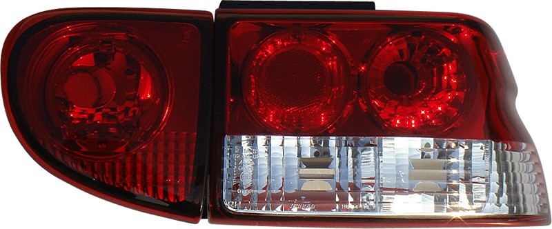 Luces traseras Ford Escort MK6/7 95- rojo/cromo