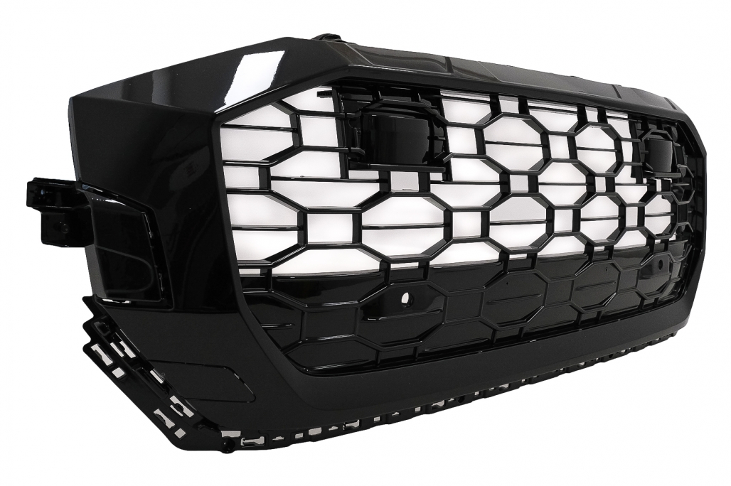 Grill Audi Q8 RS Look Glans Zwart