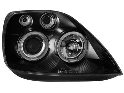 Faros Ford Fiesta MK6 02-05 Angel Eyes negro