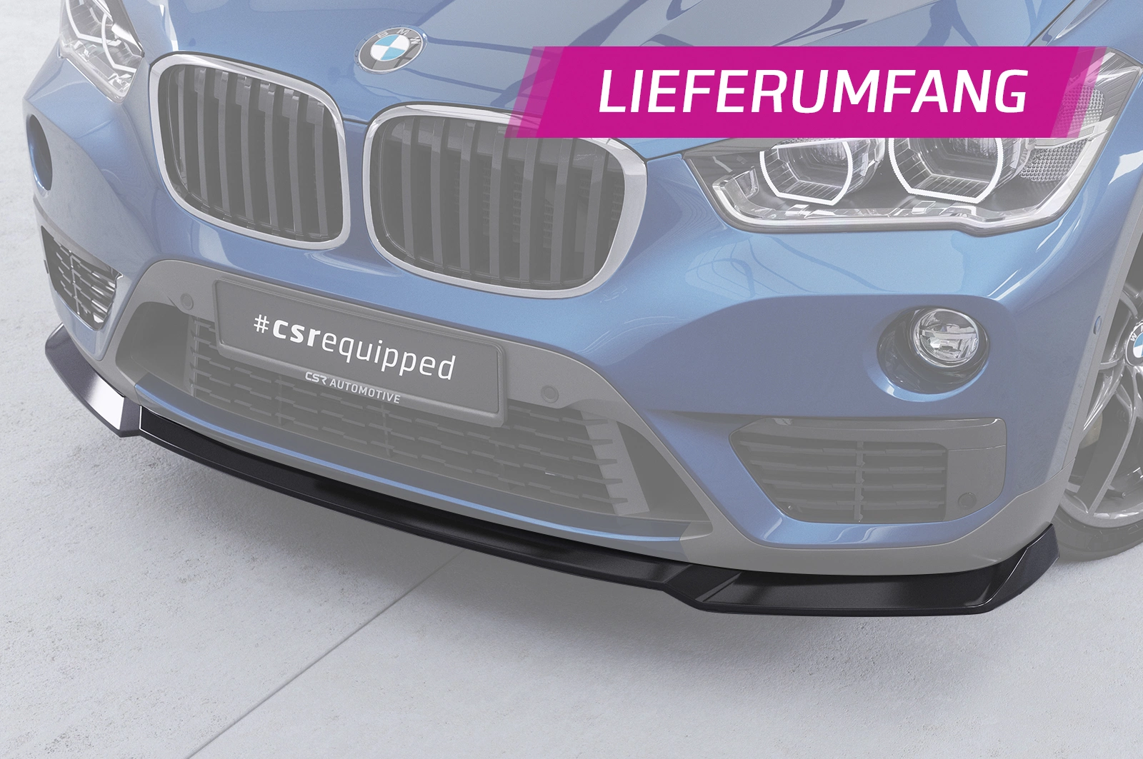Voorspoiler BMW X1 (F48) glans zwart – CSR Automotive
