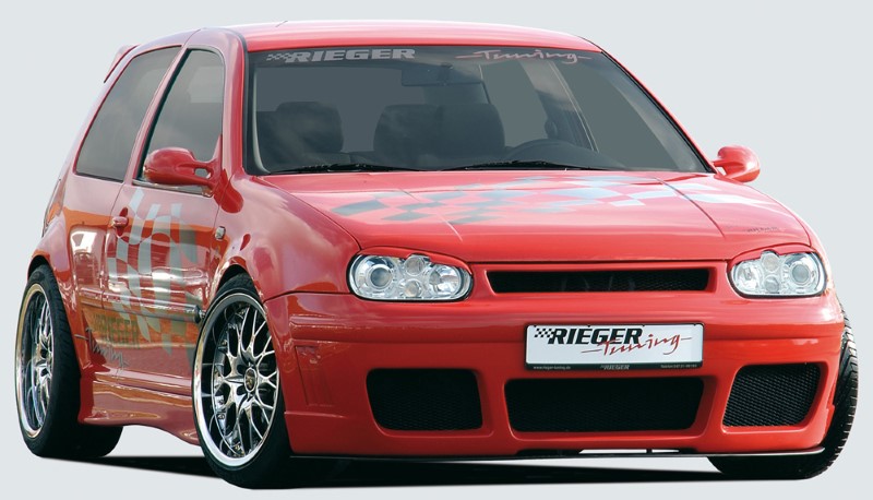 Spoilerzwaard  voor voorbumper inclusief moterkaplijst  VW Golf