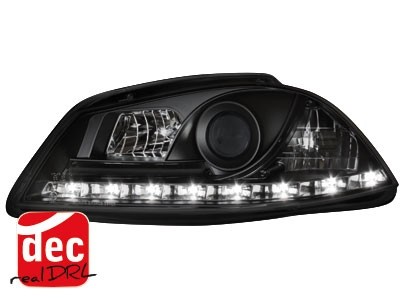 Headlights Seat Ibiza 6L/Cordoba 03-08 Devil Eyes Dlite LED Black