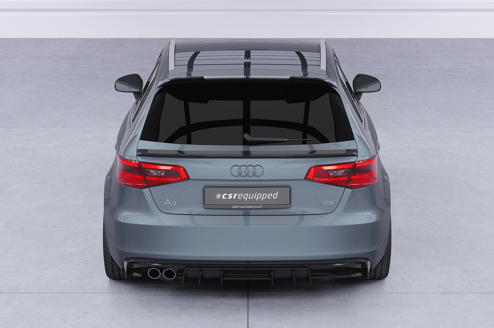 Dakspoiler Audi A3 8V CSR glans zwart
