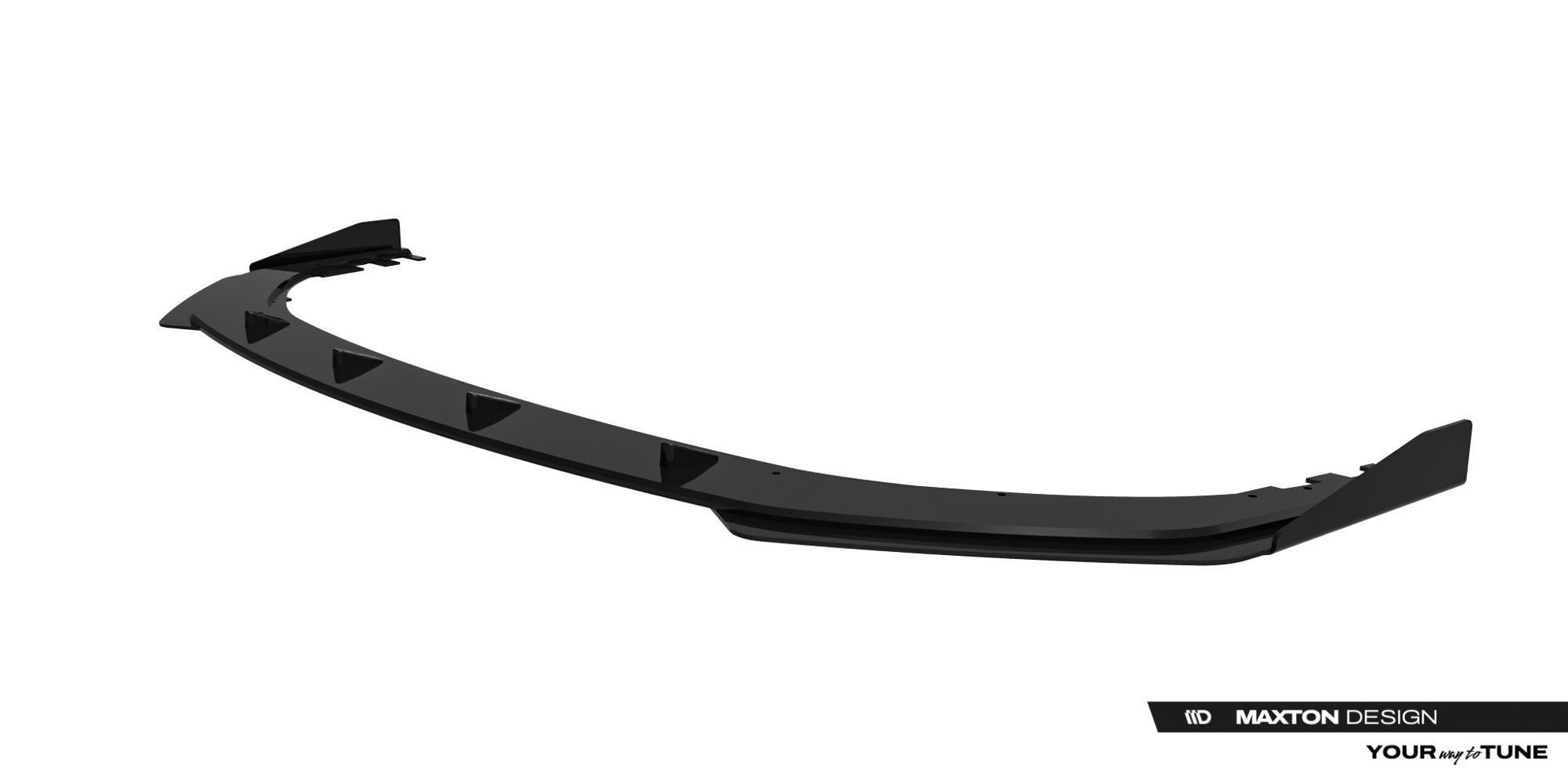 Street Pro Voorspoiler + Flaps BMW 1 M-Pack F70 / BMW 2M-PACK F74 Maxton Glanzend zwart