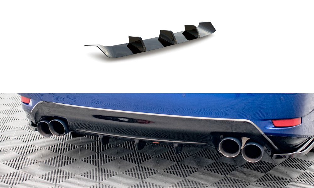 Diffuser Lexus GS F Mk4 FL Maxton Glans Zwart