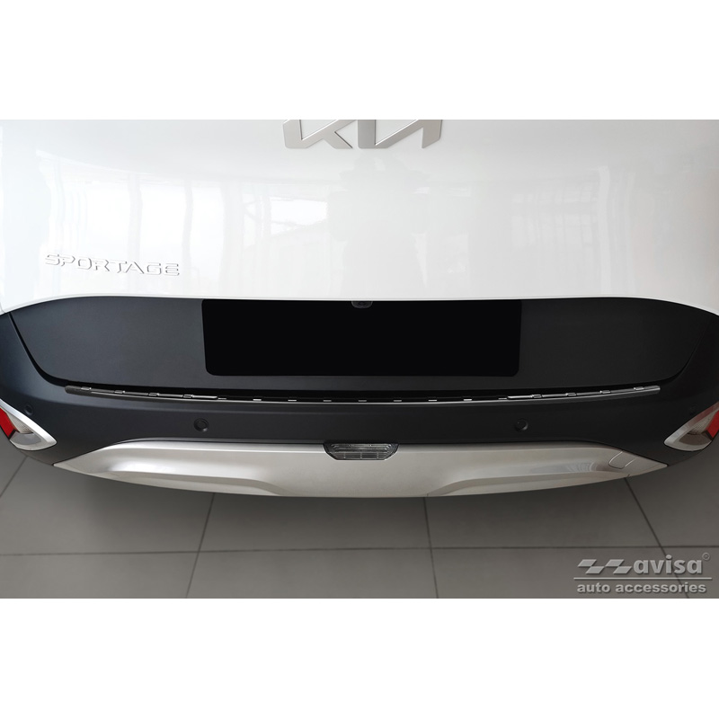 Zwart RVS Achterbumperprotector  Kia Sportage V 2021- 'Ribs'