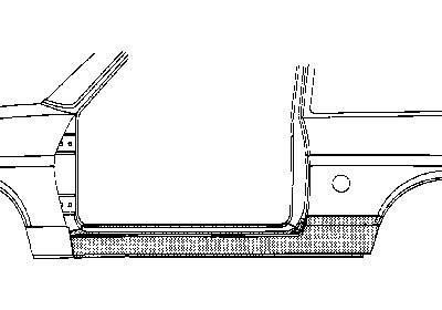 dorpel, 2 drs, rechts Ford Fiësta, 1976-1983