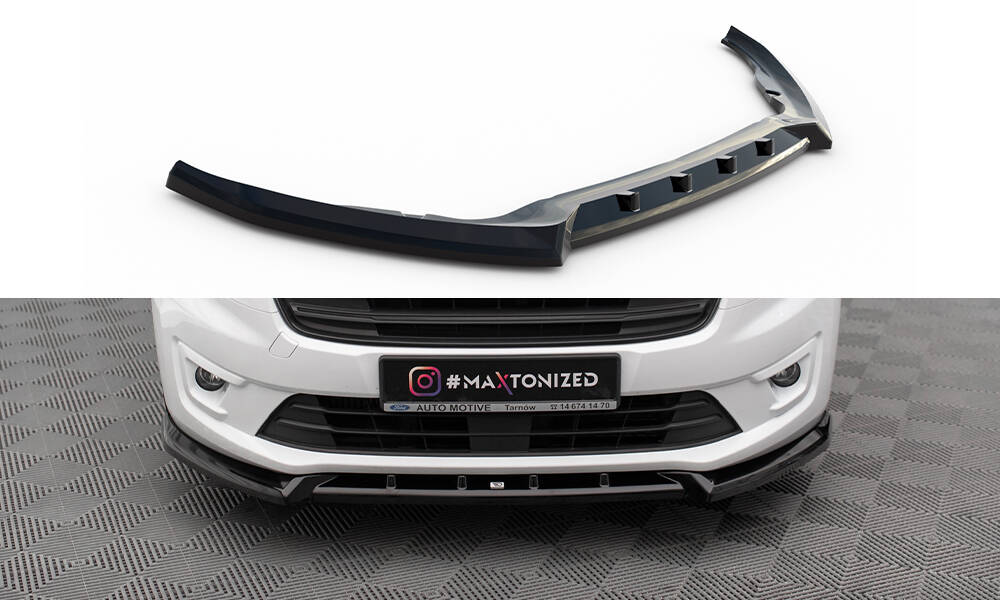 Voorspoiler V.2 Ford Transit Connect Mk2 FL Maxton Glans Zwart