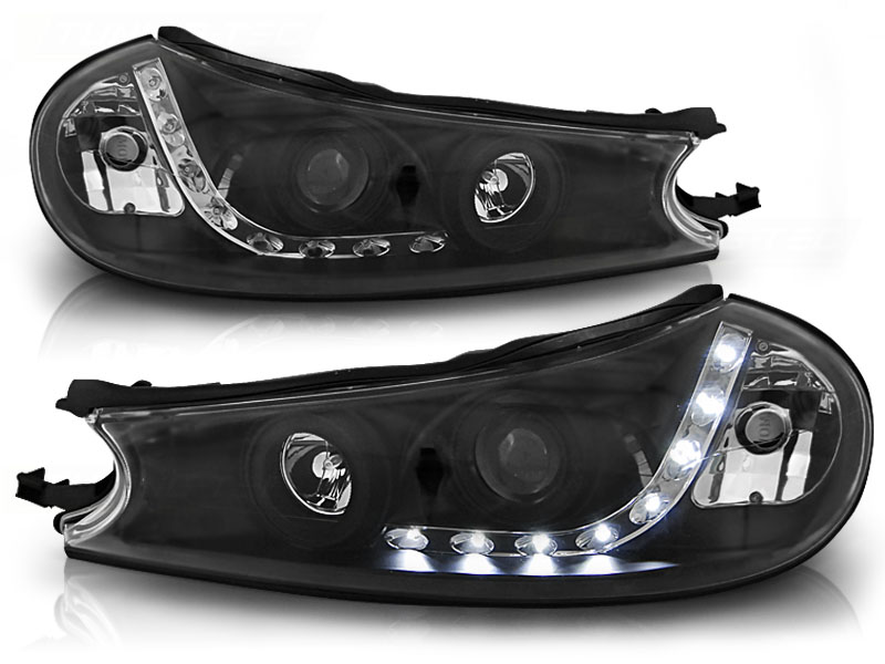 Faros Ford Mondeo 96-98 4drs LED Los ojos del Diablo Dayline neg