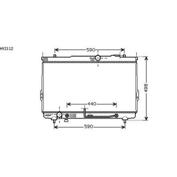 Radiator SANTA FE 01-03 725x403x19 2.0 CRDI +/-AC
