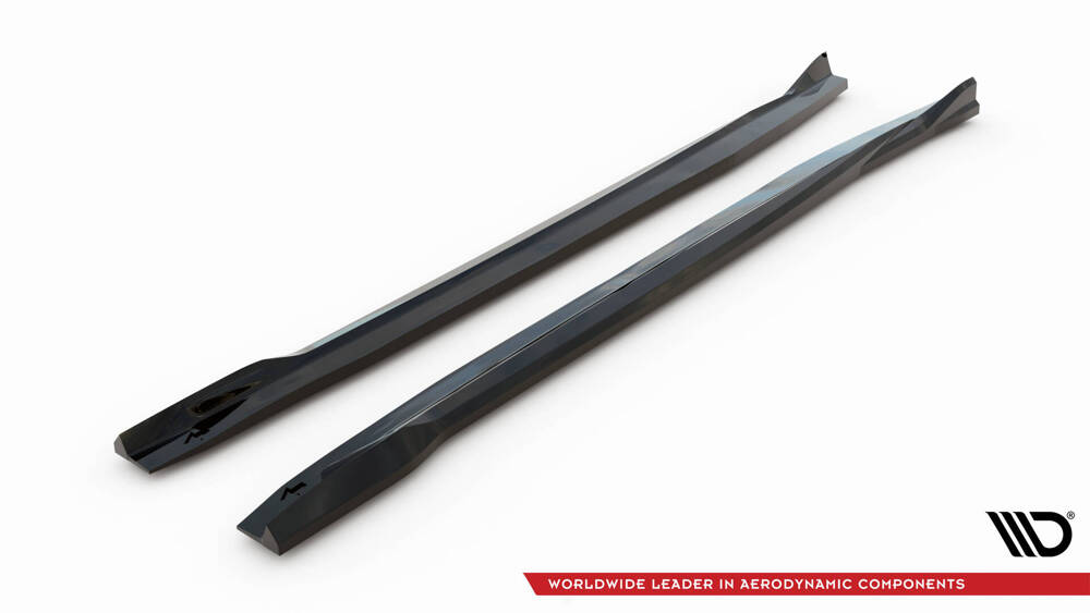 Zijskirts BMW X5M F95 Facelift Maxton Glans Zwart
