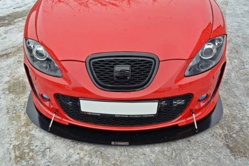 Race voorspoiler Seat Leon 1P Maxton Design glans zwart V.1