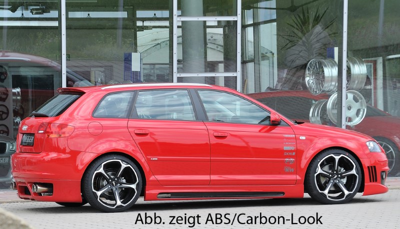 Zijskirts Audi A3 8P Sportback 3-5 Deurs Rieger met uitsnede