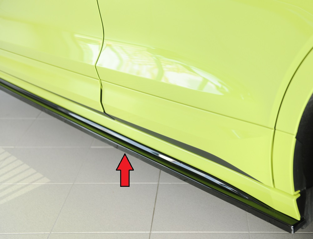 Zijskirts Skoda Enyaq iV (NY): 10.20-01.2025 glans zwart