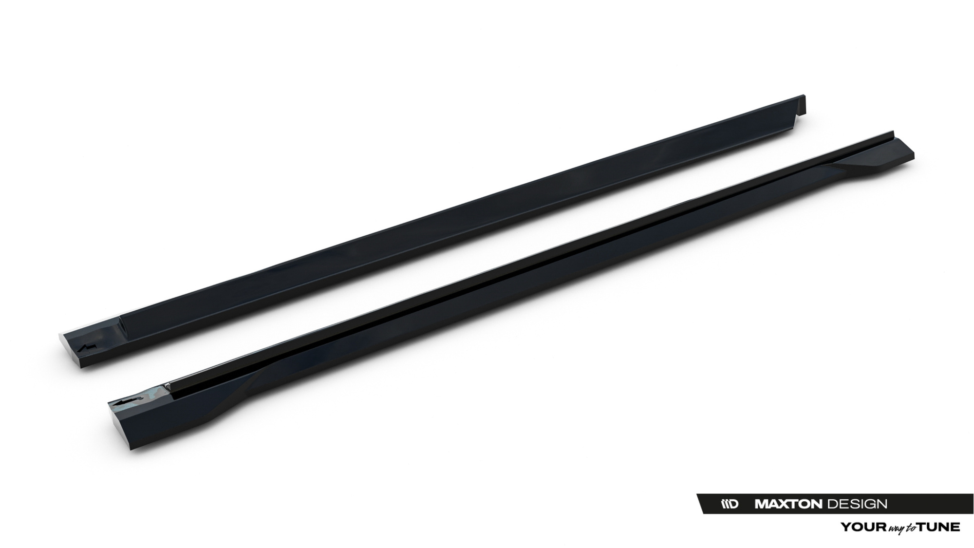 Zijskirts Audi Q7 S-Line MK2 Facelift 2 Maxton Glanzend zwart