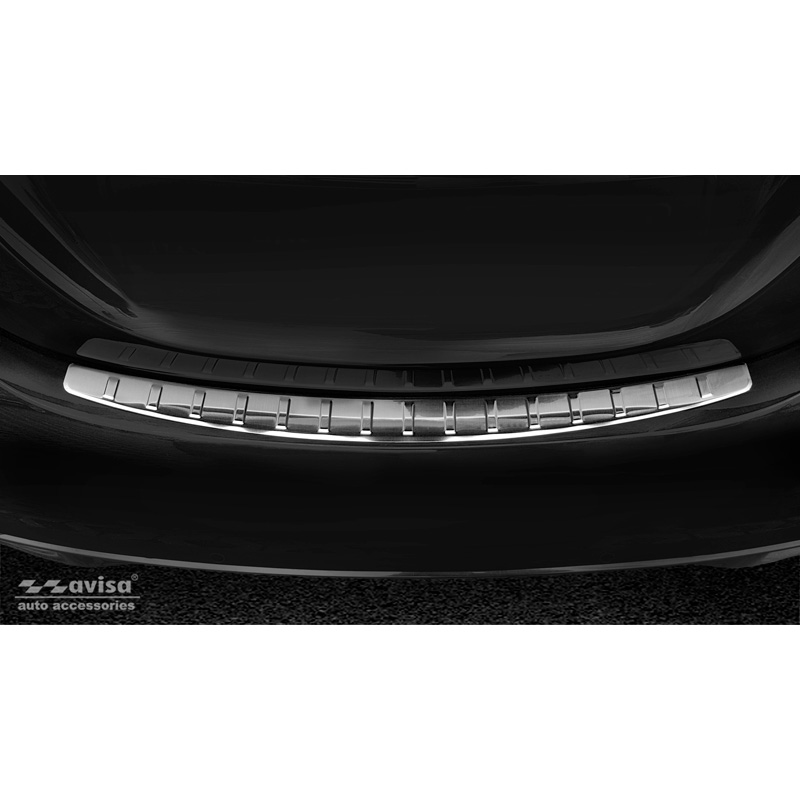 RVS Achterbumperprotector  Mercedes C-Klasse W205 Sedan 2014-2019 & 2019-2021 'Ribs'