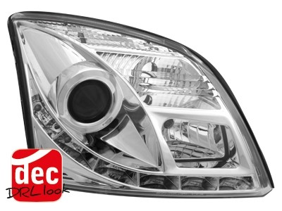 Headlights Opel Vectra C chome dayline 02-08