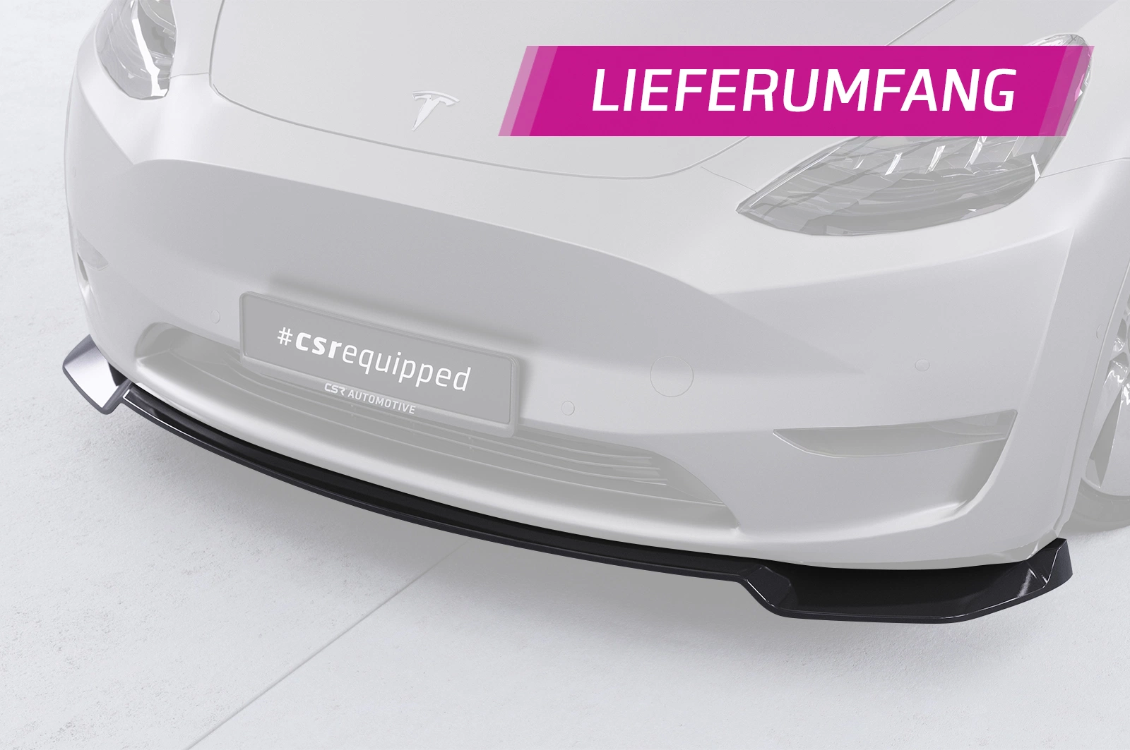 Voorspoiler Tesla Model Y glans zwart