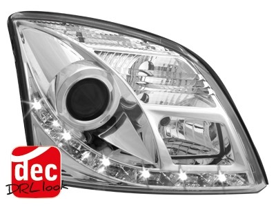 Headlights Opel Vectra C chome dayline 02-08
